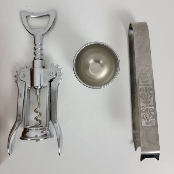 Vtg Kresge Company Kitchen Home Bar One Size Silver Cork Screw/Wine Opener NEW - Picture 5 of 5
